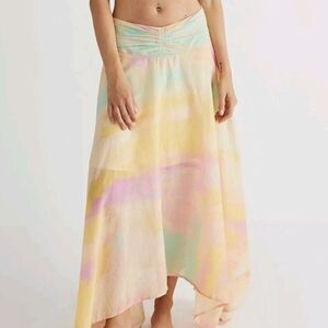 Free People Asymmetrical Pastel Skirt